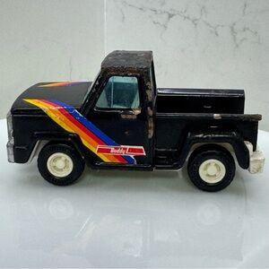 Vintage Buddy L toy truck black pickup pick up metal Japan mfg.